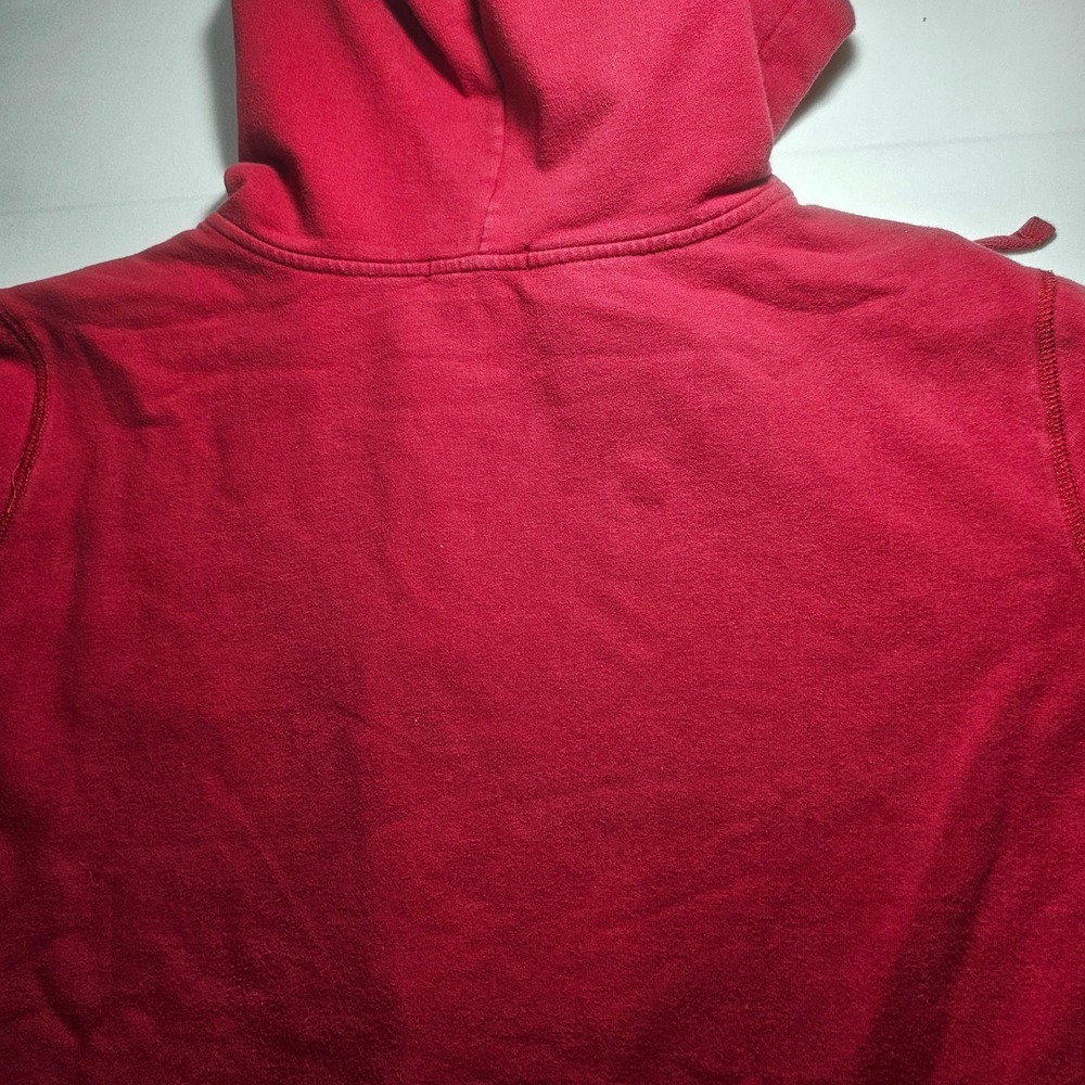 Gap Stretch Red Full Zip Hoodie Arch Logo Fleece Sweatshirt XL - Picture 8 of 8